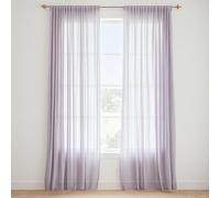 WedDecor Light Filtering Silver Sheer Curtains 81" x 56" - 2 Panel Voile Drapes with Rod Pole Pocket for Windows, Doors, Living Room, Bedroom, Patio, Kitchen, Hotel, and Café Use