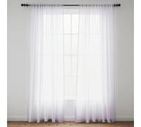 WedDecor Light Filtering White Sheer Curtains 90" x 56" - 2 Panel Voile Drapes with Rod Pole Pocket for Windows, Doors, Living Room, Bedroom, Patio, Kitchen, Hotel, and Café Use