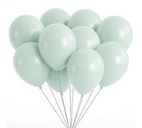 Weddecor Macaron Colour Pastel Balloons Helium-Grade 10 inch Balloon for Anniversary, Birthday, Baby Shower, Festive Decorations, Children's Event Supply, Turquoise Blue, 100pcs