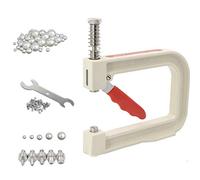 WedDecor Manual Hand Press Pearl Setting Machine with No Hole Pearls & Fixing Dies Tool Kit for Repair & Replacement, Beading, Decorating Garments, DIY Craft Projects