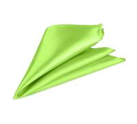 WedDecor Men's Pocket Square Handkerchief, Italian Square Satin Handkerchief, Plain Coloured Hanky for Unisex Formal Wear, Suit Pocket for Wedding Gift, Party, Fashion, Grooms, Lime Green