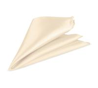 WedDecor Men's Pocket Square Handkerchief, Italian Square Satin Handkerchief, Plain Coloured Hanky for Unisex Formal Wear, Suit Pocket for Wedding Gift, Party, Fashion, Grooms, Ivory