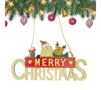 WedDecor Merry Christmas Wooden Sign, Rustic Wood Table Ornament, Wooden Christmas Table Centrepiece, Decorative Tabletop Sign for Xmas Party Decor and Rustic Wooden Xmas Home Decor