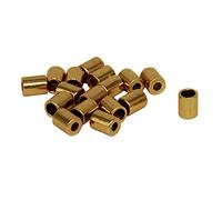 WedDecor Metal 3.5mm Gold Bugle Beads Round Tube Toggle for Hoodies, Jackets, Shoelaces, Sportswear, Backpacks, Drawstrings Accessories, DIY Craft Projects, 2pcs