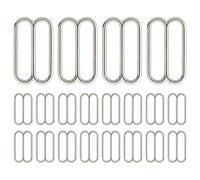 WedDecor Metal Adjustable Triglide 3 Bar Slider Buckle for Repairing Belts, Fasteners, Webbing Straps, Backpacks, Pet Collars, DIY Accessories, Silver, 25mm, 20pcs