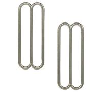 WedDecor Metal Adjustable Triglide 3 Bar Slider Buckle for Repairing Belts, Fasteners, Webbing Straps, Backpacks, Pet Collars, DIY Accessories, Silver, 30mm, 2pcs