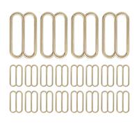 WedDecor Metal Adjustable Triglide 3 Bar Slider Buckle for Repairing Belts, Fasteners, Webbing Straps, Backpacks, Pet Collars, DIY Accessories, Gold, 50mm, 20pcs