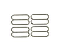 WedDecor Metal Adjustable Triglide 3 Bar Slider Buckle for Repairing Belts, Fasteners, Webbing Straps, Backpacks, Pet Collars, DIY Accessories, Silver, 30mm, 5pcs