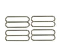 WedDecor Metal Adjustable Triglide 3 Bar Slider Buckle for Repairing Belts, Fasteners, Webbing Straps, Backpacks, Pet Collars, DIY Accessories, Silver, 40mm, 5pcs