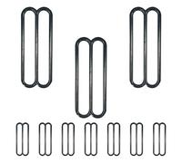 WedDecor Metal Adjustable Triglide 3 Bar Slider Buckle for Repairing Belts, Fasteners, Webbing Straps, Backpacks, Pet Collars, DIY Accessories, Gunmetal, 50mm, 10pcs