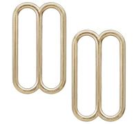 WedDecor Metal Adjustable Triglide 3 Bar Slider Buckle for Repairing Belts, Fasteners, Webbing Straps, Backpacks, Pet Collars, DIY Accessories, Gold, 40mm, 2pcs