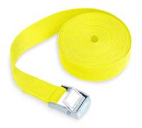 WedDecor Metal Cam Buckle Tie Down Straps 25mm Nylon Straps 1m, Yellow, 1pc