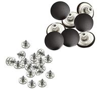 Weddecor Metal Jeans Tack Snap Buttons with Back Pin Hand Pressed Studs Hammer Replacement Fixing Fasteners for Denim Sports Jeans, Jackets, Skirts, Fashion Wear, 17mm, Gunmetal, 8pcs