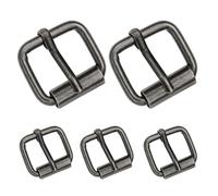Weddecor Metal Roller Buckles Single Prong Durable Adjustable Fastener for Handbag Strap, Leathercrafts Accessory, DIY Projects, Gunmetal Black, 5pcs