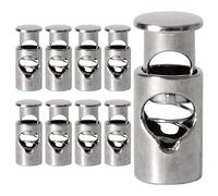 WedDecor Metal Spring Loaded Twin Hole Cord Lock Toggle Stopper for Shoelaces, Jackets, Sportswear, Clothing, Backpacks, Luggage, DIY Craft Projects, Gunmetal Black, 20pcs