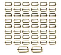 WedDecor Metal Triglide Slider Rectangle Buckle Strap Adjuster for Making Handbag Backpack Pet Collars DIY Accessories Strap Fasteners Roller Pin Buckles Slider, 38mm, Bronze, 10pcs