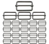 WedDecor Metal Triglide Slider Rectangle Buckle Strap Adjuster for Making Handbag Pet Collars Backpack DIY Accessories Strap Fasteners Roller Pin Buckles Slider, 38mm, Gunmetal, 50pcs