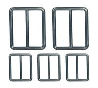 WedDecor Metal Triglide Slider Replacement Buckle for Repairing Belts, Webbing Straps Adjuster, Backpack, Bag Accessories, DIY Art & Craft, 50mm, Gunmetal, 5pcs