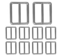 WedDecor Metal Triglide Slider Replacement Buckle for Repairing Belts, Webbing Straps Adjuster, Backpack, Bag Accessories, DIY Art & Craft, 25mm, Silver, 10pcs