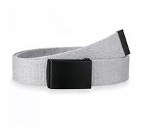 WedDecor Military Style Webbed Canvas Strap Adjustable Army Webbing Belt Automatic Clasp Buckle Metal Outdoor Utility Waist Band Wear, 125cm long, 38mm Wide, Grey