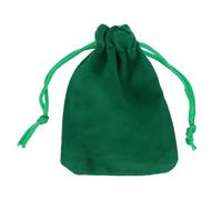 WedDecor Mini Drawstring Velvet Bags 7cm x 9cm - Small Velvety Gift Bags for Wedding Favors, Christmas, Birthdays, Jewellery, Party Supplies - Clear Velvety Pouches, Green, 50pcs