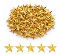 WedDecor Nail Head Star Studs Hand Pressed Metal Punk Rivets for Leather craft, Goth & Accessories, Belt, Designer Clothes and DIY Decoration, Gold, 40mm, 25pcs