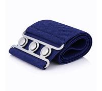 WedDecor Navy Blue Elasticated Belt For Women Stretchy Cinch Belt With Silver Buckle & Clasp, Retro 50s | Wide Elastic, WaistbeltFor Dress, Halloween Corset Vintage, S Size