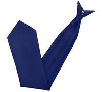 WedDecor Navy Blue for Men’s Clip-On Polyester Tie - Adjustable and Washable Neck Strap for Formal Wear, Security Personnel, Doormen, Steward Duties, Funerals, and Prom Parties