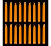 WedDecor Neon Colors Ultra Bright Glow in The Dark Glow Stick Tubes Lanyard Premium Fluorescent Rods Light Sticks for Festivals Raves, Camping, Halloween, 6 Inches, 25pcs, Orange