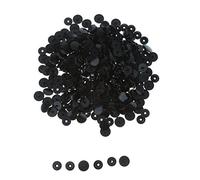 WedDecor No-Sew Genuine KAM Snap Press Plastic Fasteners Buttons T5 Size For DIY Arts & Crafts Clothing Kid Wear Bibs Diapers Woollen Fabrics, Black, 100pcs