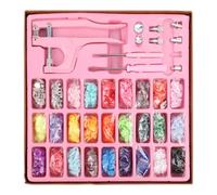 WedDecor No-Sew KAM Snap Starter Kit T5 Plastic Snaps Press Pink Pliers Hand Tool Buttons Fasteners for Clothing Kid Wear Bibs Diapers 250pcs (25 Assorted Colours) Woollen Fabrics