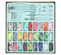 WedDecor No-Sew KAM Snap Starter Kit T5 Plastic Snaps Press Turquoise Pliers Hand Tool Buttons Fasteners for Clothing Kid Wear Bibs Diapers 250pcs (25 Assorted Colours) Woollen Fabrics