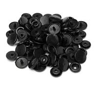 WedDecor No-Sew KAM Snaps T3 (Size -16) Plastic Buttons Closure Snaps Fasteners for Clothing Kid Wear Bibs Diapers Woollen Fabrics, Black, 12mm, 100pcs