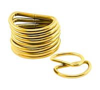 WedDecor Non-Welded Metal D Ring Buckles Fasteners, for Adjustable Fastening Webbing Strap, Arts and Crafts, Pet Collars, Repairing Bags, Hand Bags, 20mm, Gold, 10pcs