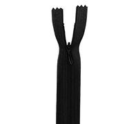 WedDecor Nylon Concealed Invisible Medium Weight Closed End Zipper Black YKK Zipper Heavy Duty, for DIY Sewing Skirt, Trousers, Dresses, Luggage, Bags, Purses, Crafts Making, 16 Inch (41cm), 1pc