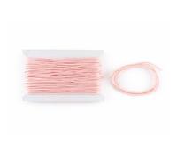 WedDecor Nylon String Trim Cord 1.2mm Paracord Satin Braided Twisted Synthetic Rattail Cords for Chinese knot Beading Jewellery making Macrame, Peach, 10 meters