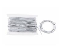 WedDecor Nylon String Trim Cord 1.2mm Paracord Satin Braided Twisted Synthetic Rattail Cords for Chinese knot Beading Jewellery making Macrame, Silver, 10 meters