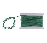 WedDecor Nylon String Trim Cord 1.2mm Paracord Satin Braided Twisted Synthetic Rattail Cords for Chinese knot Beading Jewellery making Macrame, Green, 10 meters
