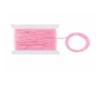 WedDecor Nylon String Trim Cord 1.2mm Paracord Satin Braided Twisted Synthetic Rattail Cords for Chinese Knot Beading Jewellery Making Macrame, Pink, 10 Meters