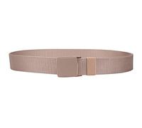 WedDecor Nylon Webbing Military-Style Belt, 1.5" Canvas Belt with Flip Plastic Buckle, Cream, Unisex-Adults