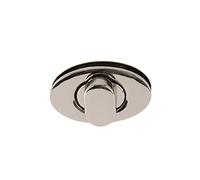 WedDecor Oval Shape Twist n Turn Clasp Lock Buckle Closure Replacement Fasteners Leather Bag, Purse, Art & Craft, DIY Projects, Silver, 15mm x 22mm, 2pcs