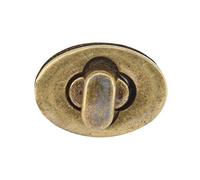 WedDecor Oval Shape Twist n Turn Clasp Lock Buckle Closure Replacement Fasteners Leather Bag, Purse, Art & Craft, DIY Projects, Bronze, 15mm x 22mm, 2pcs