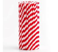 WedDecor Pack of 750 Biodegradable Paper Party Straws, Great for Drinking Cocktails, Cold Drinks & Alcohol Suitable to All Occasions & Weddings, Christmas, Parties, Red & White