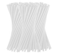 WedDecor Paper Drinking Straws - 100% Compostable & Food-Safe - Durable 3-Ply Eco-Consious Straws in Solid Colours - White for Weddings, Restaurants & Events, 100pcs