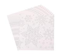 WedDecor Paper Napkins Xmas Serviette Napkin 2 Ply Disposable Paper Napkins 33cm x 33cm for Christmas Party Table Decorations and Supplies New Year Party Dinner Decoration, White Snowflakes, 20pcs