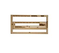 WedDecor PiP Postal Size Charge Guide Large, Small Letters & Parcel Packaging Mail Pricing in Proportion Template Plywood With Ruler 3 Size Measurement, Wooden Colour