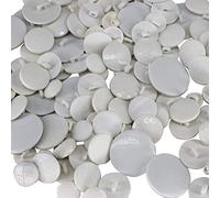Weddecor Plastic Buttons, Dome White, 100g