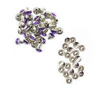 Weddecor Plum Crystal Rivets, Diamante Acrylic Rhinestone Studs with Pins for Clothing Decoration, DIY Leathercrafts, Purses Embellishment, Arts & Crafts Projects, 8mm, Purple, 50pcs