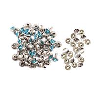 WedDecor Plum Crystal Rivets, Diamante Acrylic Rhinestone Studs with Pins for Clothing Decoration, DIY Leathercrafts, Purses Embellishment, Arts & Crafts Projects, 10mm, Aqua Blue, 50pcs