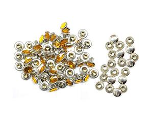 WedDecor Plum Crystal Rivets, Diamante Acrylic Rhinestone Studs with Pins for Clothing Decoration, DIY Leathercrafts, Purses Embellishment, Arts & Crafts Projects, 8mm, Orange, 50pcs